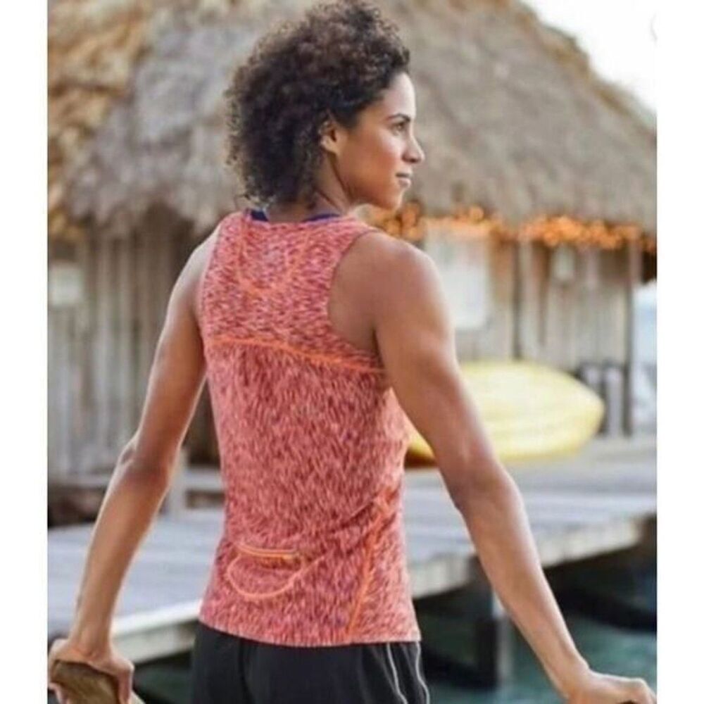 Athleta Womens Multicolor Performance Tank Top With Back Pocket